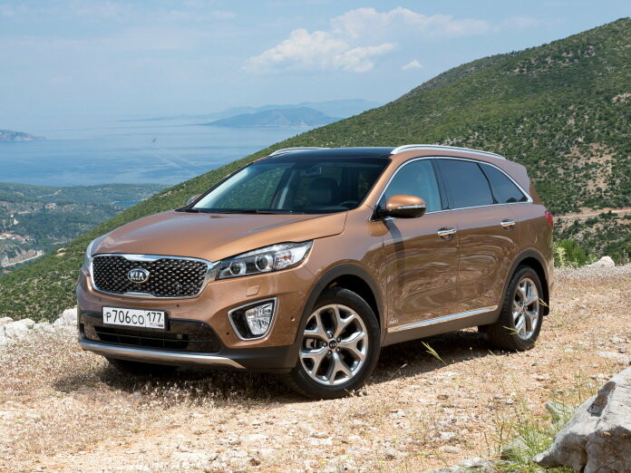 Коврики текстильные "Стандарт" для Kia Sorento Prime III (suv  5 мест / UM) 2014 - 2018, черные, 3шт.