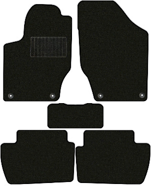 Коврики текстильные "Стандарт" для Peugeot 308 I (хэтчбек 5 дв / 4A/C) 2011 - 2014, черные, 5шт.