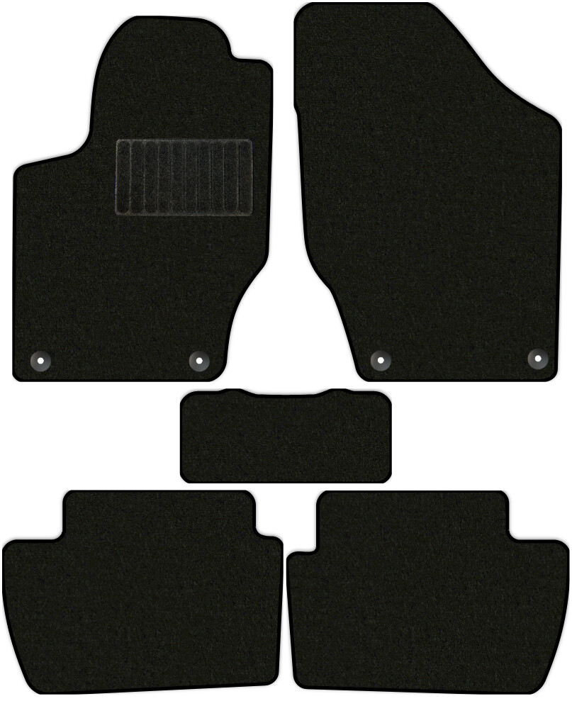 Коврики текстильные "Стандарт" для Peugeot 308 I (хэтчбек 5 дв / 4A/C) 2011 - 2014, черные, 5шт.