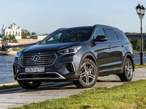 Коврики текстильные "Комфорт" для Hyundai Grand Santa Fe I (suv / DM) 2013 - 2018, коричневые, 5шт.