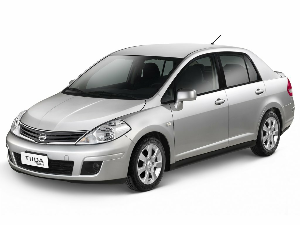 Коврики ЭВА "" для Nissan Tiida (седан / C11) 2010 - 2014, ые, 4шт.